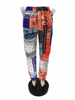 Casual Paisley Printed Colorful Pencil Women Long Pant -V For Vendetta Shop P 20210805145226322 311