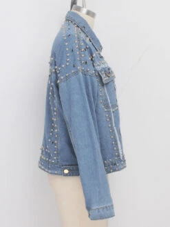 Street Trendy Loose Fitting Denim Long Sleeve Coat -V For Vendetta Shop P 20210806175159099 942