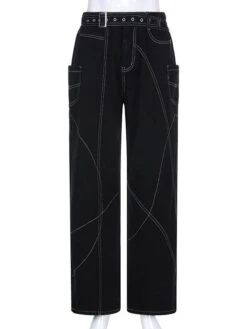 Street Ladies Loose Straight Black Denim Jeans Pant -V For Vendetta Shop P 20211208114553548 656