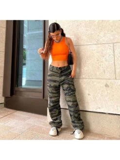 Casual Street Style Camouflage Pants
