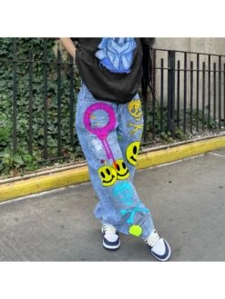 Street Fashion Printing Women's Jeans