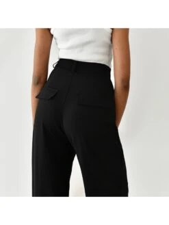 Casual Solid Loose Straight Leg Pants For Work -V For Vendetta Shop P 20221010171427038 521