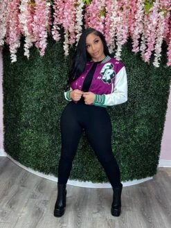 Casual Fashion Letter Printing Women's Baseball Uniform