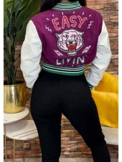 Casual Fashion Letter Printing Women's Baseball Uniform -V For Vendetta Shop P 20221018181010411 686