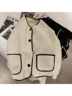 Korean Version New Loose Lambwool Women's Coats