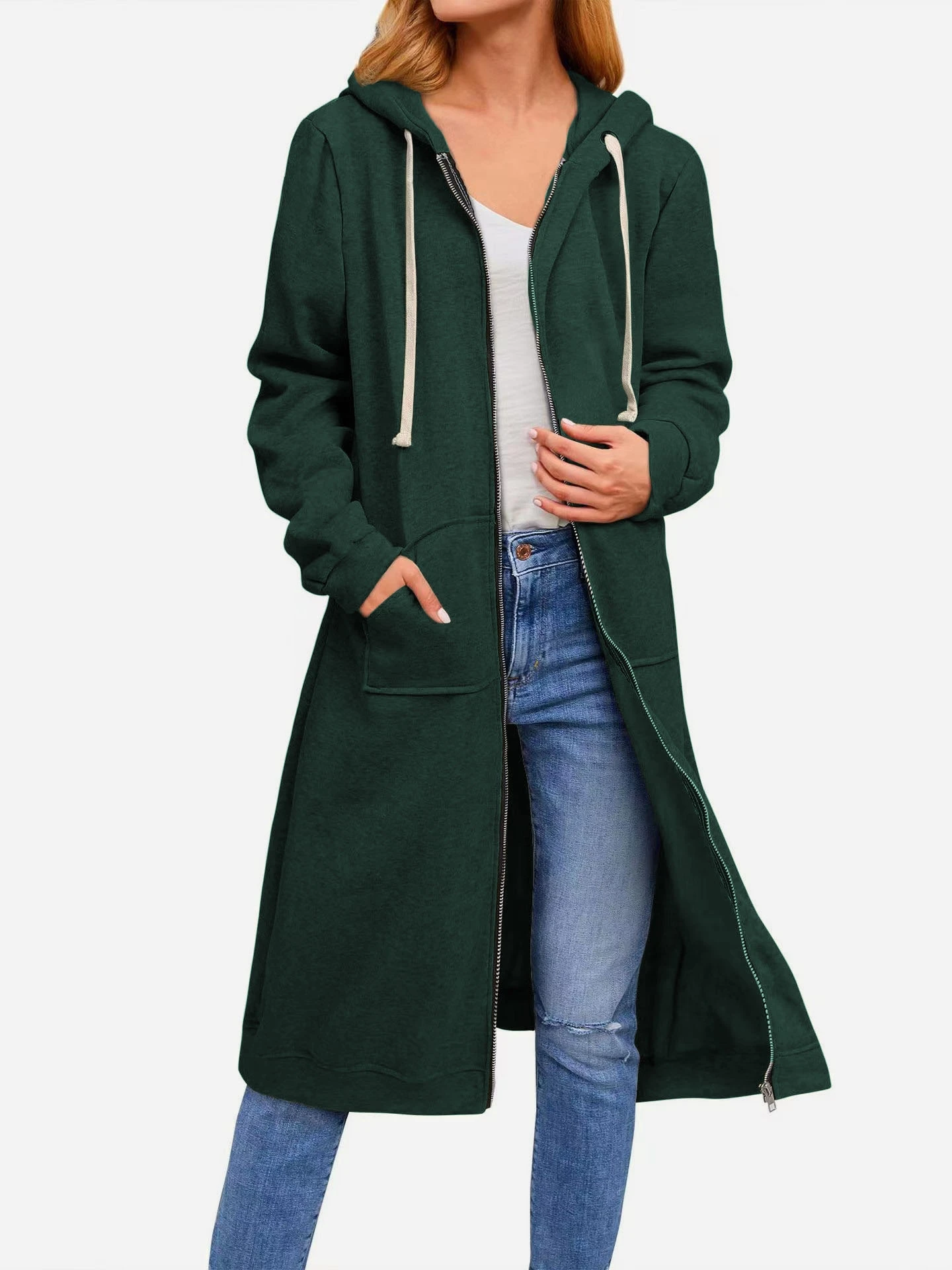 Casual Loose Hooded Collar Long Coats 1 Casual Loose Hooded Collar Long Coats
