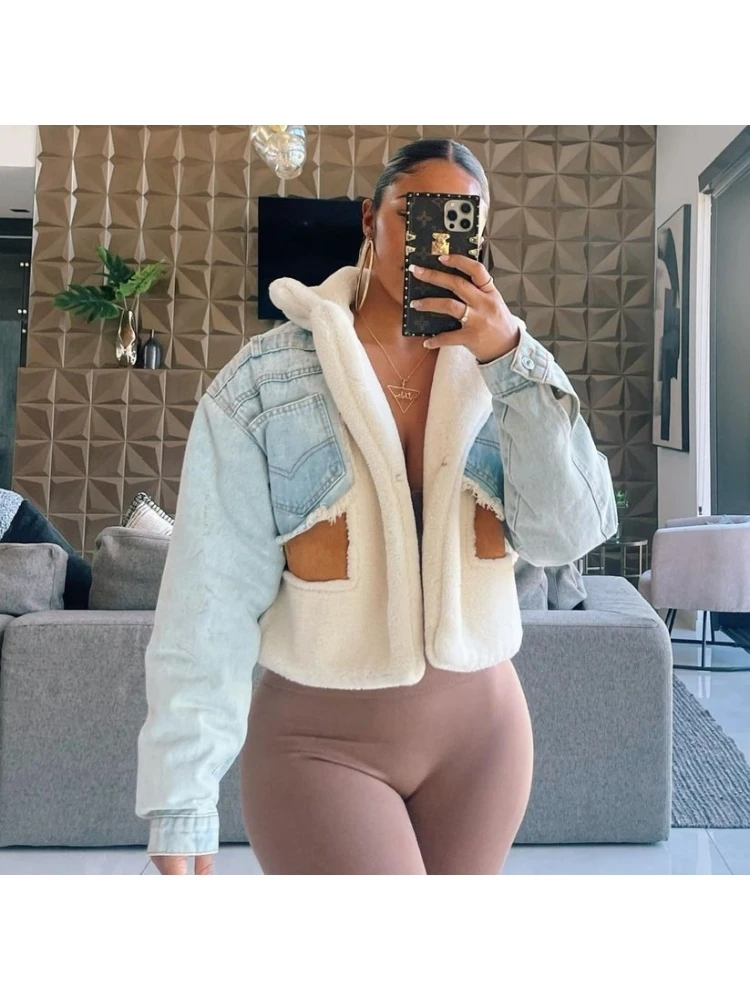 Colorblock Lambswool Denim Patchwork Jacket 3 Colorblock Lambswool Denim Patchwork Jacket - Image 3