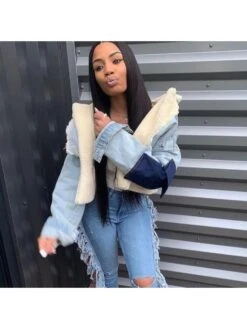 Colorblock Lambswool Denim Patchwork Jacket 16 Colorblock Lambswool Denim Patchwork Jacket -V For Vendetta Shop P 20230925173057163 993