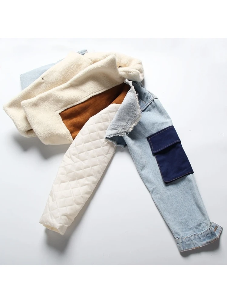 Colorblock Lambswool Denim Patchwork Jacket 9 Colorblock Lambswool Denim Patchwork Jacket - Image 9