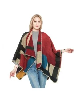 Tie Dye Colorblock Shawl & Cape -V For Vendetta Shop P 20231019162209423 831