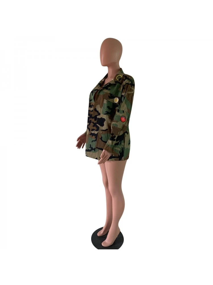 Camouflage Cargo Patchwork Collar Coats 6 Camouflage Cargo Patchwork Collar Coats - Image 6