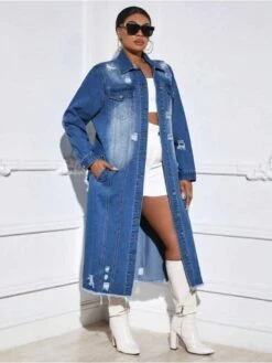 Distressed Gradient Color Patchwork Denim Coat 9 Distressed Gradient Color Patchwork Denim Coat -V For Vendetta Shop P 20231115133513589 985