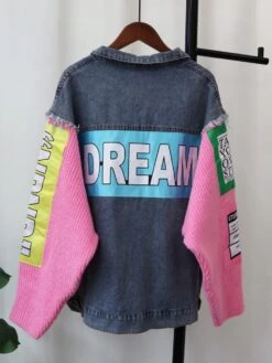 Colorblock Patchwork Knitting Denim Jackets -V For Vendetta Shop P 20231115201829259 994