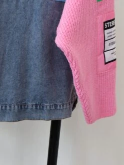 Colorblock Patchwork Knitting Denim Jackets -V For Vendetta Shop P 20231115201834745 270