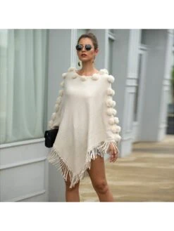 Patchwork Batwing Sleeve Knitting Cape -V For Vendetta Shop P 20231124170416620 475