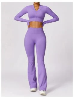 Solid Color Long Sleeve Zipper Yoga Top 12 Solid Color Long Sleeve Zipper Yoga Top -V For Vendetta Shop P 20231220113148859 935