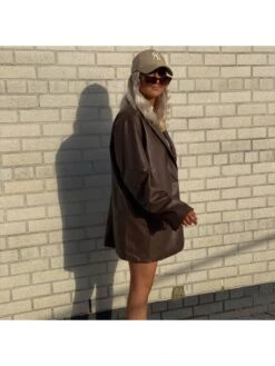 Solid Leather Lapel Neck Buckle Blazers -V For Vendetta Shop P 20240111103534765 384