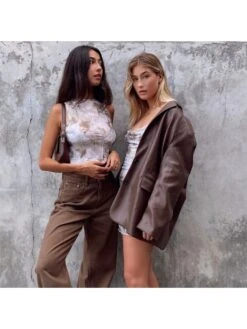 Solid Leather Lapel Neck Buckle Blazers -V For Vendetta Shop P 20240111103539631 367