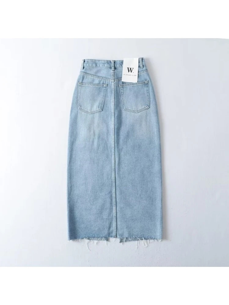 Patchwork Denim High Rise Skirts 6 Patchwork Denim High Rise Skirts - Image 6