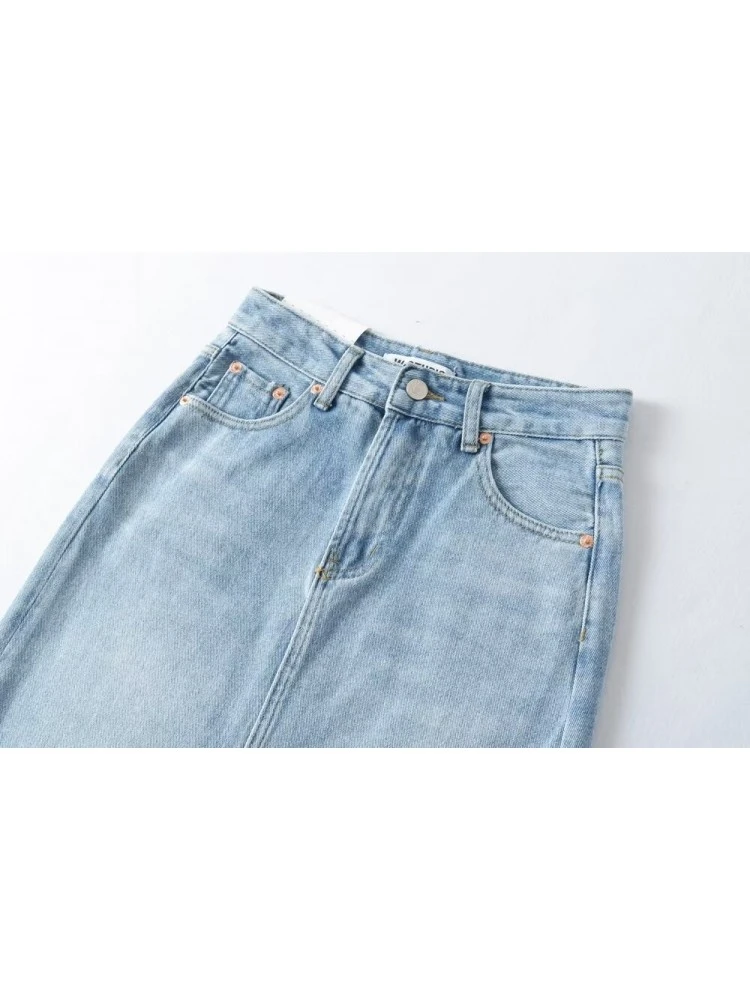 Patchwork Denim High Rise Skirts 7 Patchwork Denim High Rise Skirts - Image 7