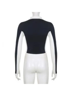 Letter Pattern Long Sleeve Cropped Zipper Jackets 14 Letter Pattern Long Sleeve Cropped Zipper Jackets -V For Vendetta Shop P 20240123130251703 396