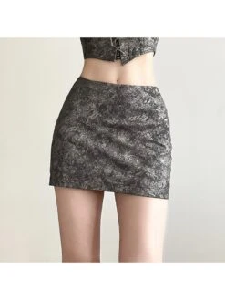 High Rise Zipper A-line Skirts