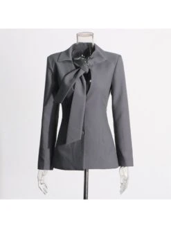 Lace Up Patchwork Single Breasted Blazers -V For Vendetta Shop P 20240508142002460 299