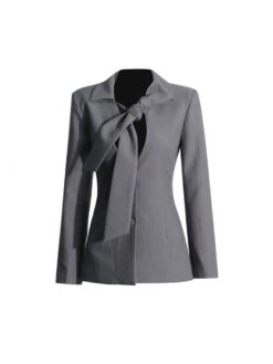 Lace Up Patchwork Single Breasted Blazers -V For Vendetta Shop P 20240508142003810 985