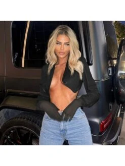 Patchwork Solid Color Office Lady Short Coats