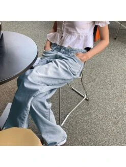 Lace Panel Lace Low Rise Jeans -V For Vendetta Shop P 20240529154005357 976