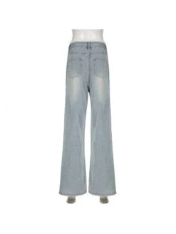 Lace Panel Lace Low Rise Jeans -V For Vendetta Shop P 20240529154007688 871