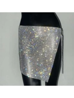 Rhinestone Low Rise Fitted Skirts -V For Vendetta Shop P 20240604115027586 899