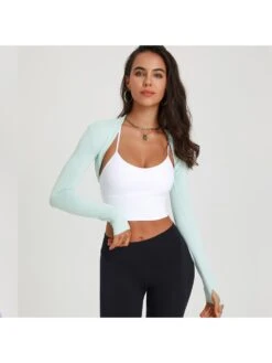 Solid Color Long Sleeve Cardigan Top