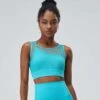 Illusion Sleeveless Cropped Top