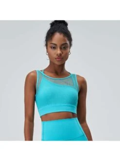 Illusion Sleeveless Cropped Top