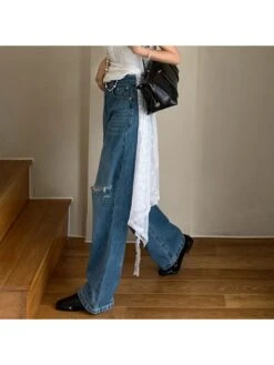 Ripped Wide Leg Baggy Jeans -V For Vendetta Shop P 20240608091602457 365