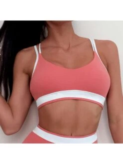 Colorblock Spaghetti Straps Backless Tank