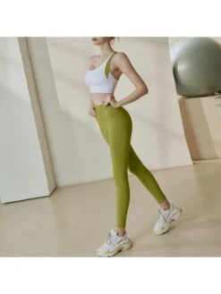 Colorblock Crewneck Wrap Yoga Sets