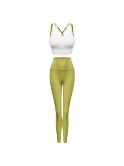 Colorblock Crewneck Wrap Yoga Sets -V For Vendetta Shop P 20240612094005810 923