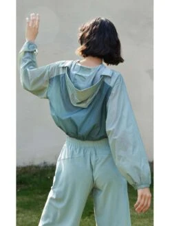 Colorblock Drawstring Loose Coat -V For Vendetta Shop P 20240619095603413 971