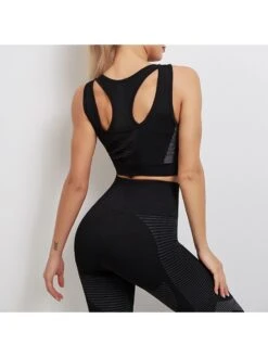Colorblock High Rise Backless Yoga Sets -V For Vendetta Shop P 20240619143206690 107