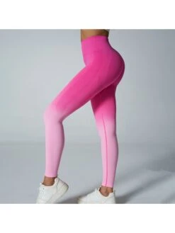 Colorblock Gradient Color High Rise Leggings