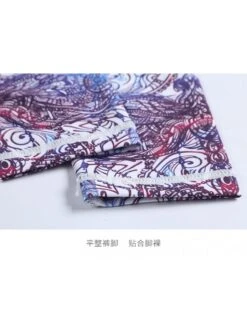 Irregular Print High Rise Skinny Leggings -V For Vendetta Shop P 20240621103635404 551