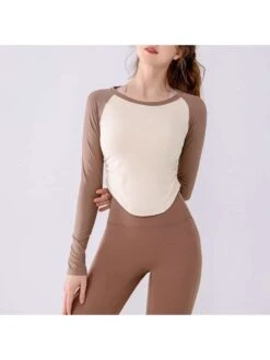 Colorblock Crewneck Skinny Top