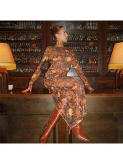 Leopard High Rise Bodycon Maxi Dress