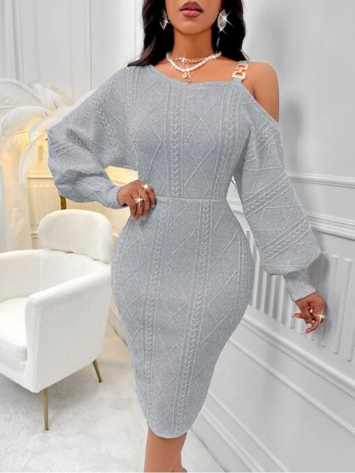 Solid Color Fall Lantern Sleeve Dress 5 Solid Color Fall Lantern Sleeve Dress -V For Vendetta Shop P 20231219134804838 554