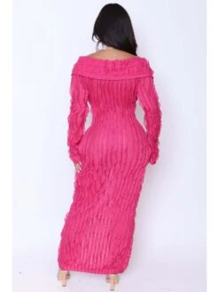 Patchwork Wave Bodycon Long Sleeves Dress -V For Vendetta Shop P 20240221145017666 446