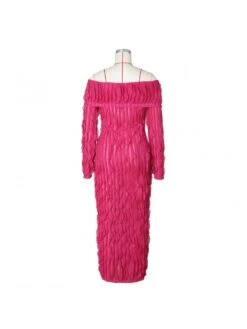 Patchwork Wave Bodycon Long Sleeves Dress -V For Vendetta Shop P 20240221145020680 109