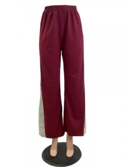 Contrast Color Loose Elastic Waist Pants -V For Vendetta Shop P 20240416111519093 991