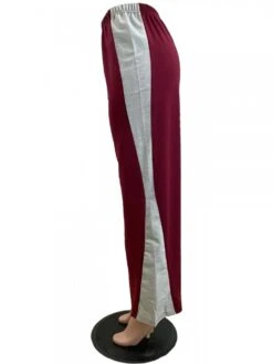 Contrast Color Loose Elastic Waist Pants -V For Vendetta Shop P 20240416111519815 174